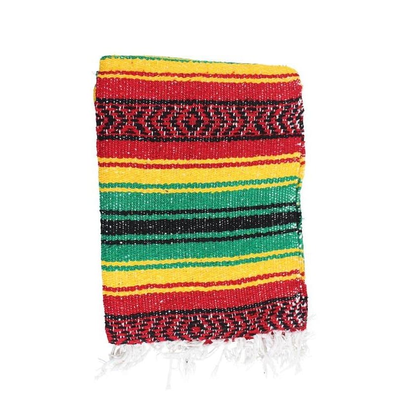 Mexican Western Yoga Falsa Blanket Rasta - yoga blanket