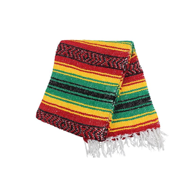 Mexican Western Yoga Falsa Blanket Rasta - yoga blanket