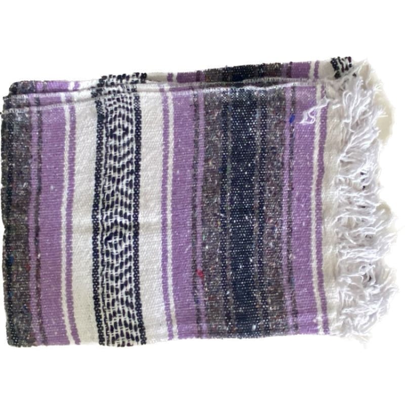 Mexican Western Yoga Falsa Blanket Violet & Grey - yoga