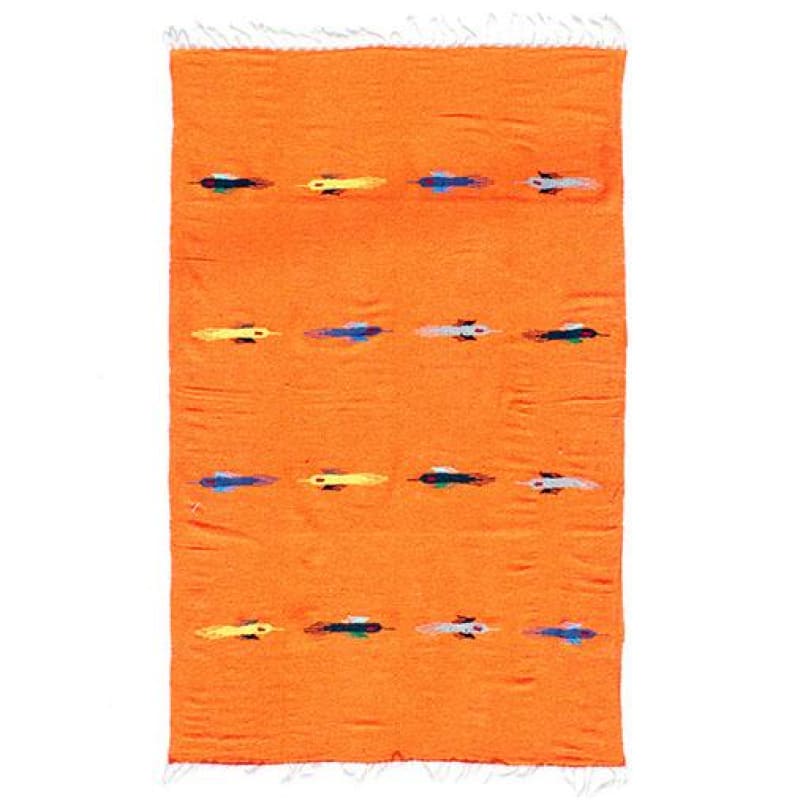 Mexican Yoga Rug: Thunderbird Orange - Colours of Mexico