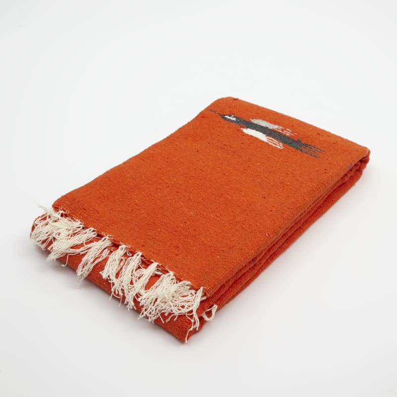 Mexican Yoga Rug: Thunderbird Orange - Floor Rug