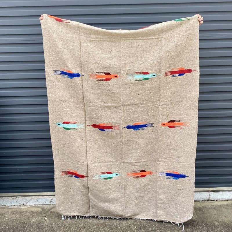 Mexican Yoga Rug: Thunderbird Tan - Floor Rug