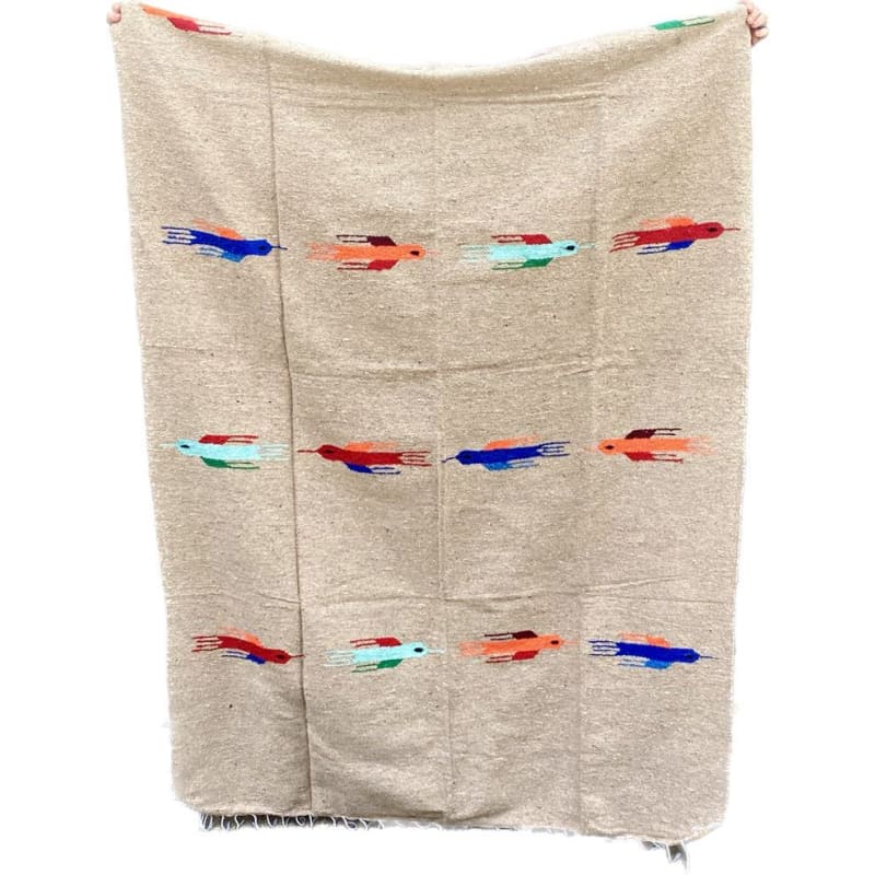 Mexican Yoga Rug: Thunderbird Tan - Floor Rug