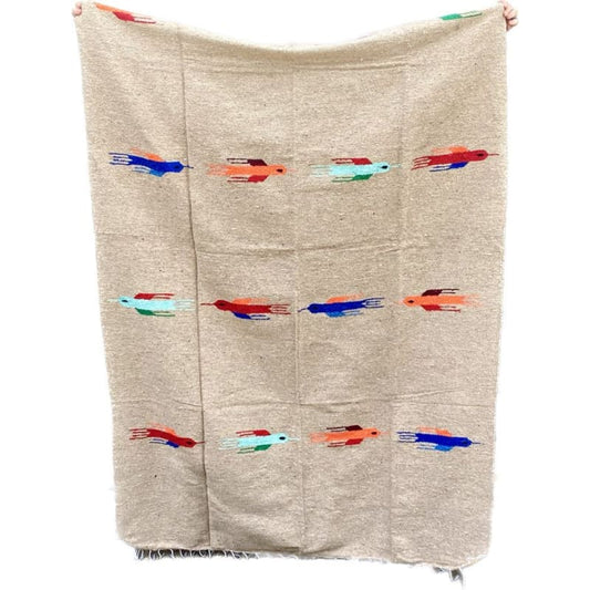 Mexican Yoga Rug: Thunderbird Tan - Floor Rug