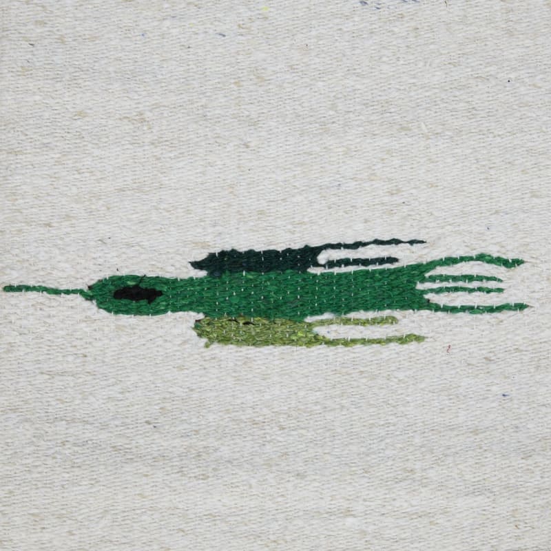 Mexican Yoga Rug: Thunderbird White - Floor Rug