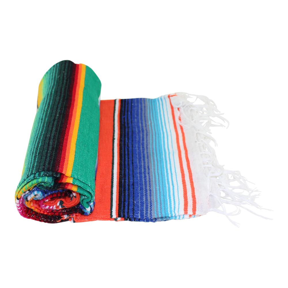 Orange Mexican Sarape Blanket - Colours of Mexico