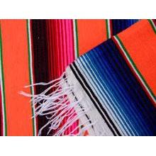 Orange Mexican Sarape Blanket - Colours of Mexico