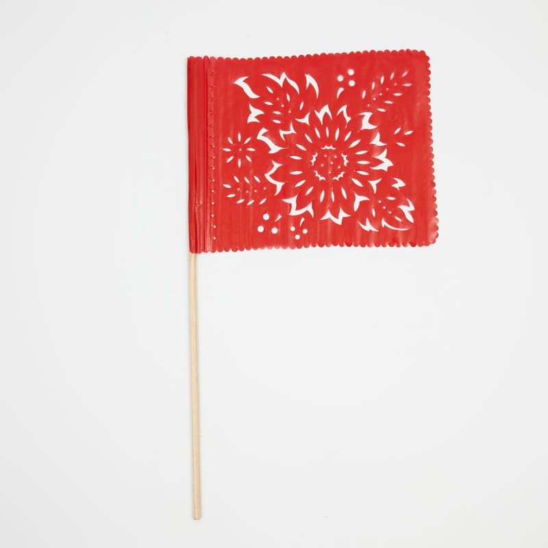 Papel Picado Banderitas (set of 4) Flags on a stick -