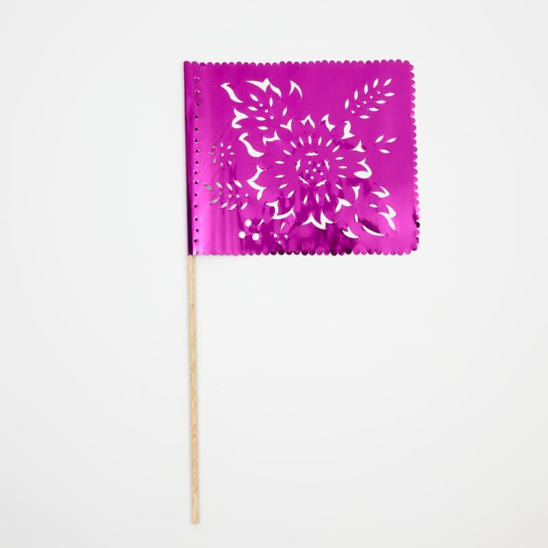 Papel Picado Banderitas (set of 4) Flags on a stick -