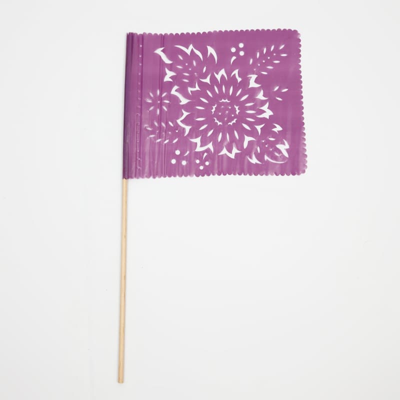Papel Picado Banderitas (set of 4) Flags on a stick -