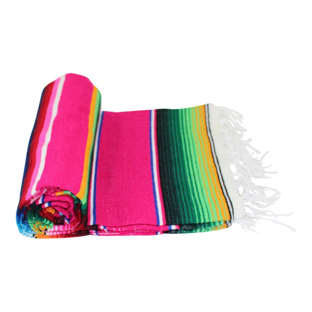 Pink Mexican Sarape Blanket - Colours of Mexico