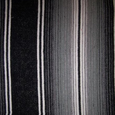 Two Tone Black Mexican Sarape Blanket - Colours of Mexico