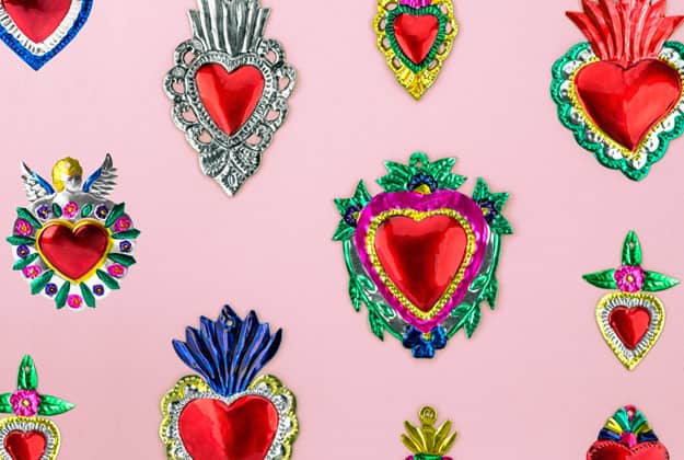Mexican Tin Hearts - Colours of Mexico