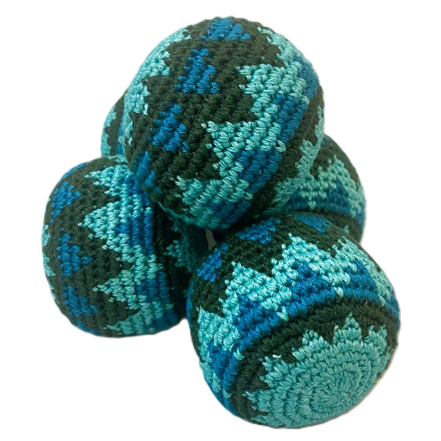 Hacky Sacks - Juggling Balls: Aqua ZigZag