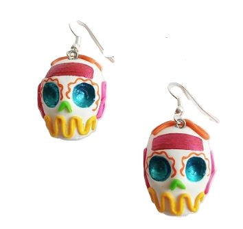 Sugar Skull Earrings Talavera Style