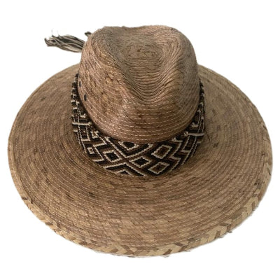 Mexican Sun Hat Toquilla Straw Wide Brim - Handwoven Hat Band