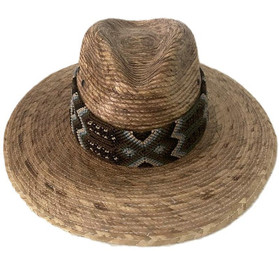 Mexican Sun Hat Toquilla Straw Wide Brim - Handwoven Hat Band