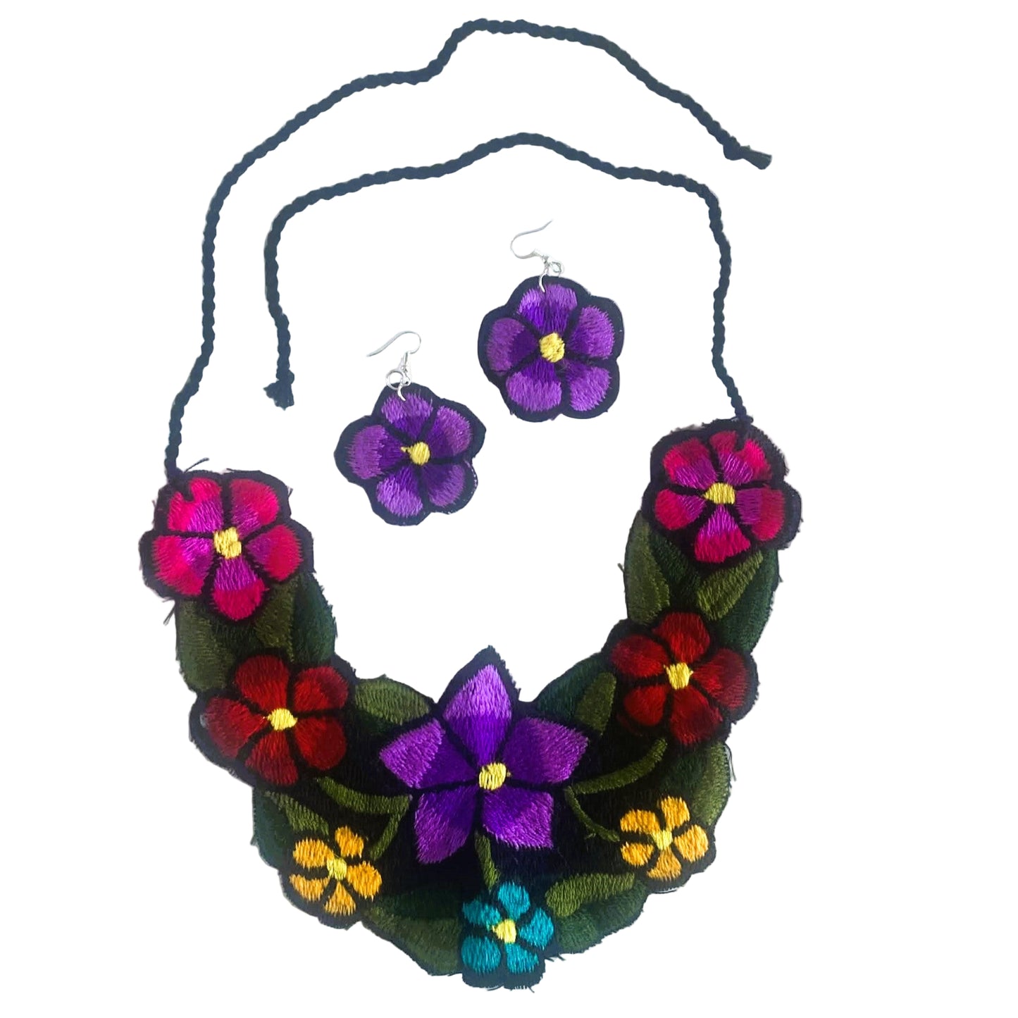 Fiesta de Flores Embroidered Necklace