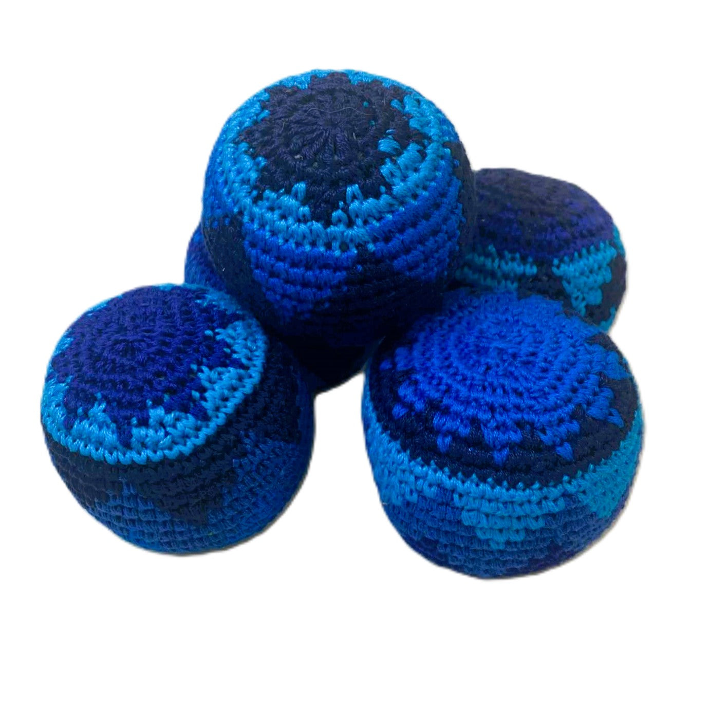Hacky Sacks - Juggling Balls: Two Tone Blue ZigZag