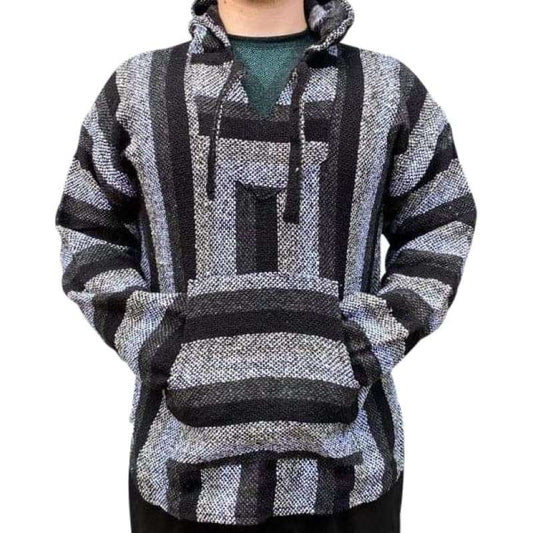 Baja Hooded Jacket: Black & Grey - Baja Hoodie