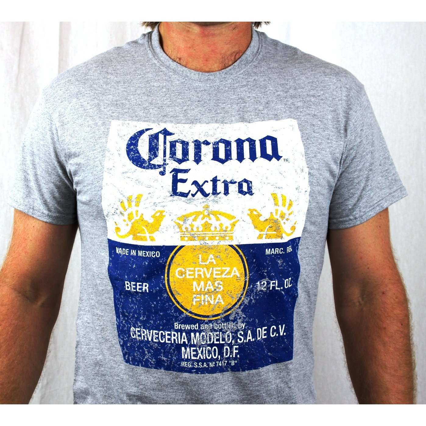 Corona Men's grey T-shirt - Colours of Mexico