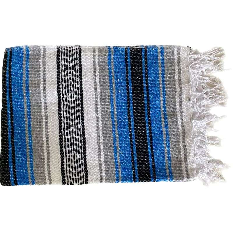 Mexican Western Yoga Falsa Blanket Blue & Grey - yoga