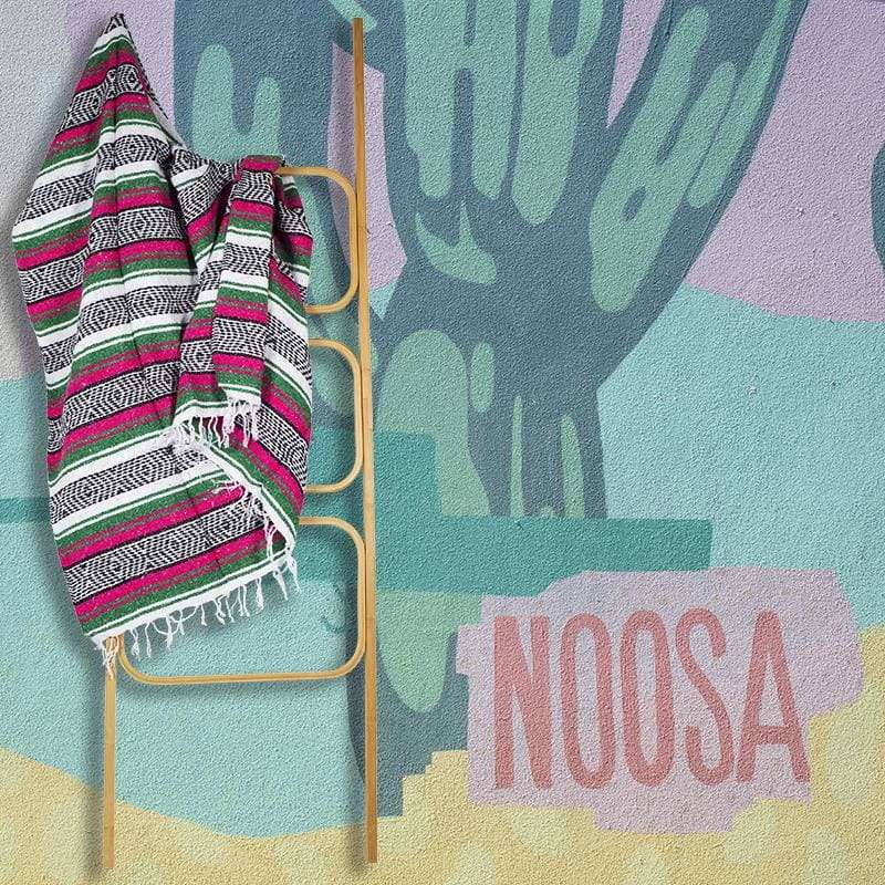 Mexican Western Yoga Falsa Blanket Green & Red - yoga 
