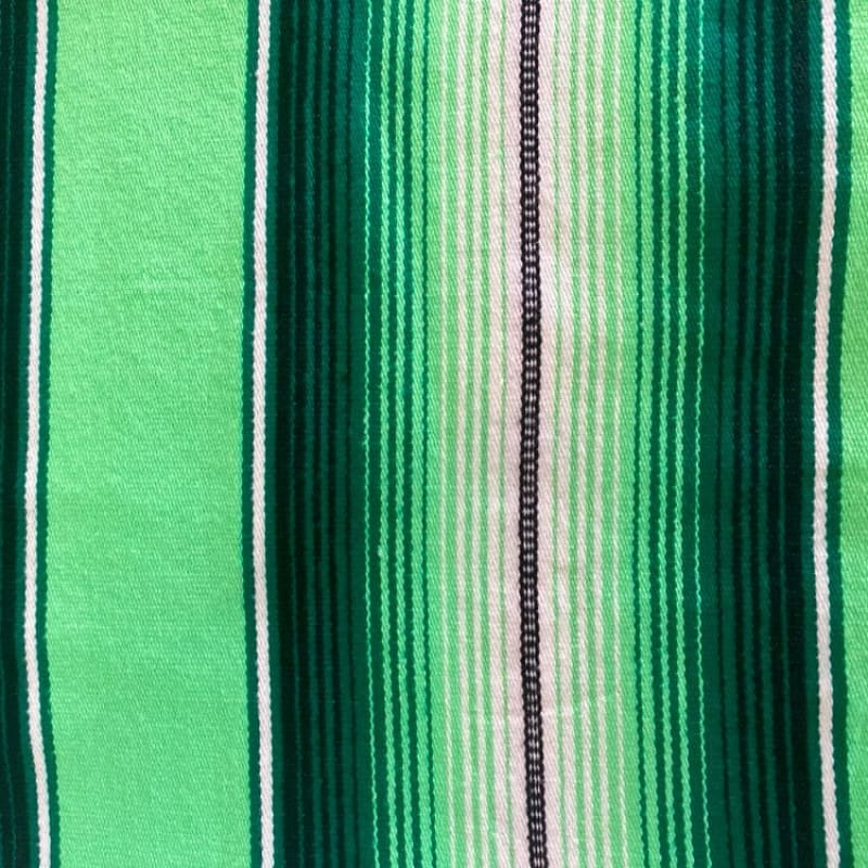 Two Tone Green Mexican Sarape Blanket - sarape