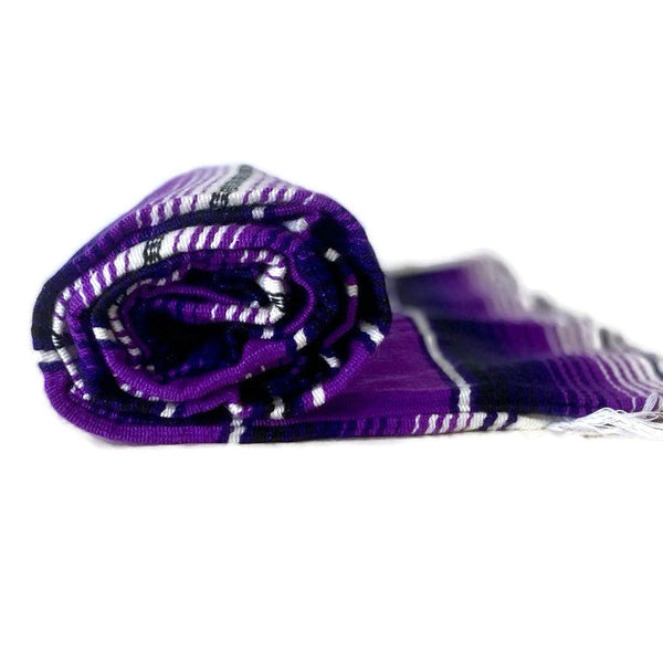 Two Tone Purple Mexican Sarape Blanket