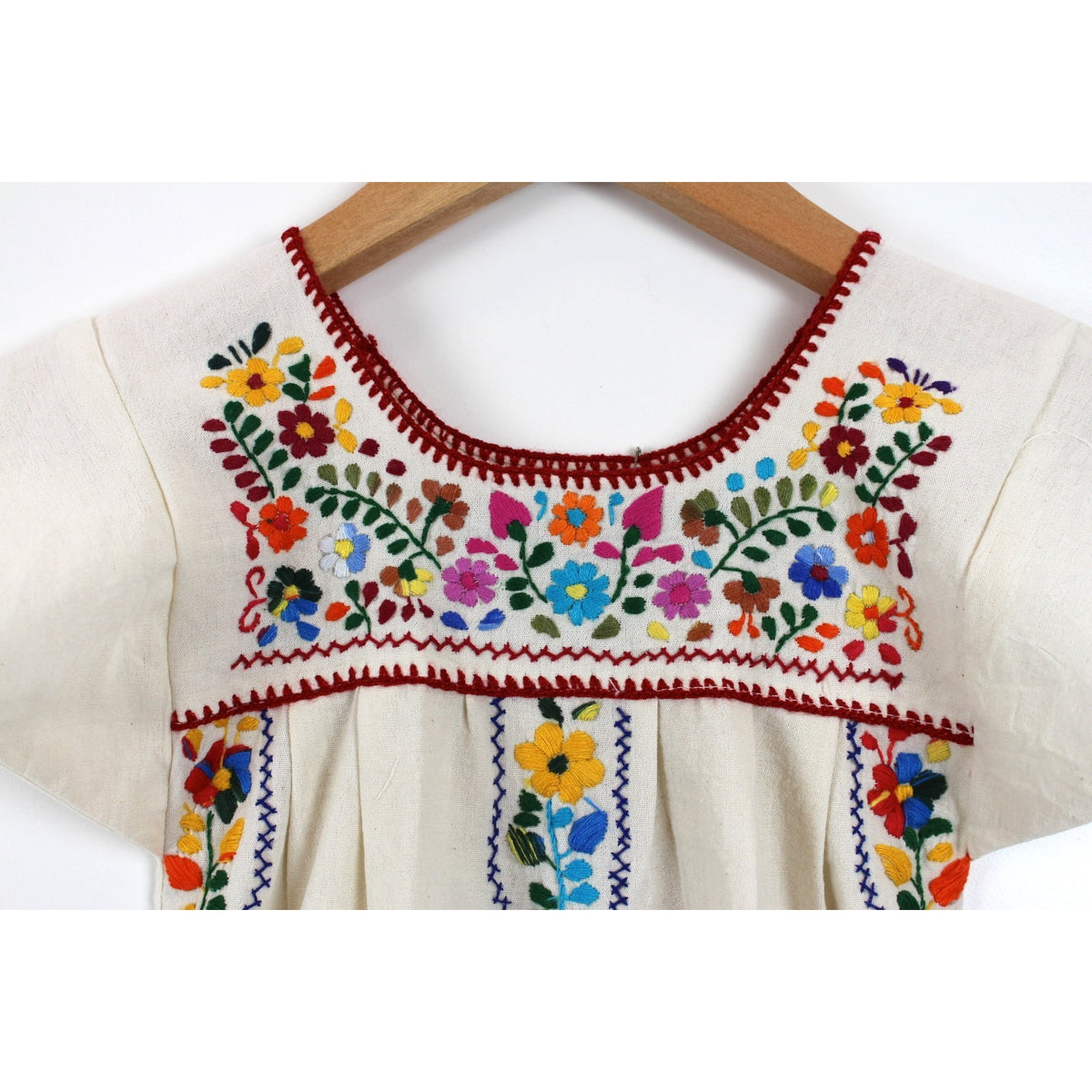 Adult Dress: Organic Cotton Mexican Embroided Boho Traditional ...