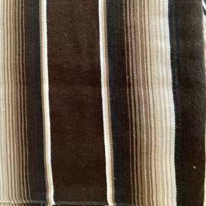 All Dark Brown Mexican Sarape Blanket - sarape