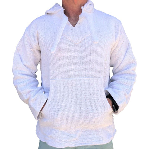 Baja Hooded Jacket: All White - Baja Hoodie