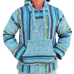 Baja Hooded Jacket: Multicolour Aqua - Baja Hoodie