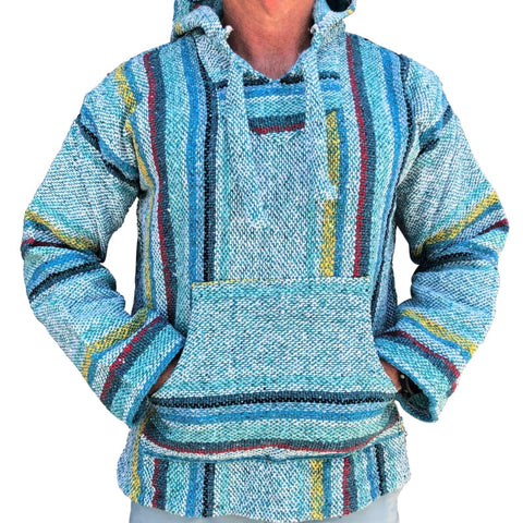 Baja Hooded Jacket: Multicolour Aqua - Baja Hoodie