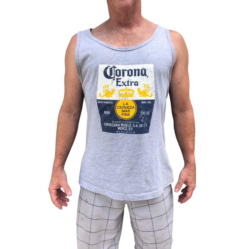 Cerveza Corona Men’s grey Singlet Tank - T-Shirts