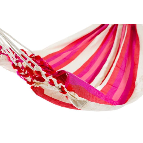 Ecuador Hammock Cotton Red, Pink & White-Ecuador Hammocks-Hammock Heaven