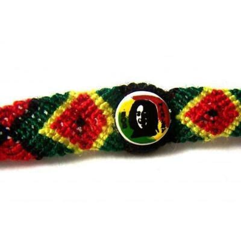Friendship Cotton Bracelets - Rasta Theme - Bob Marley - 