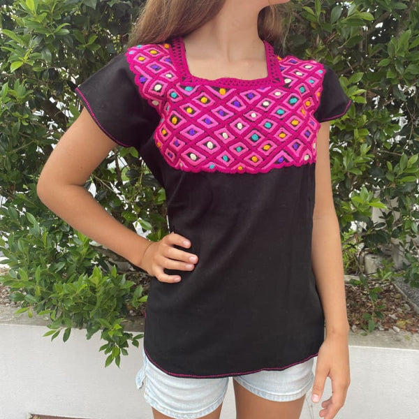 Gorgeous Mexican Embroidered Huipil Maya Top Organic Cotton