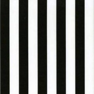 Mexican Oilcloth Fabric Black & White Stripes **OFF CUT**