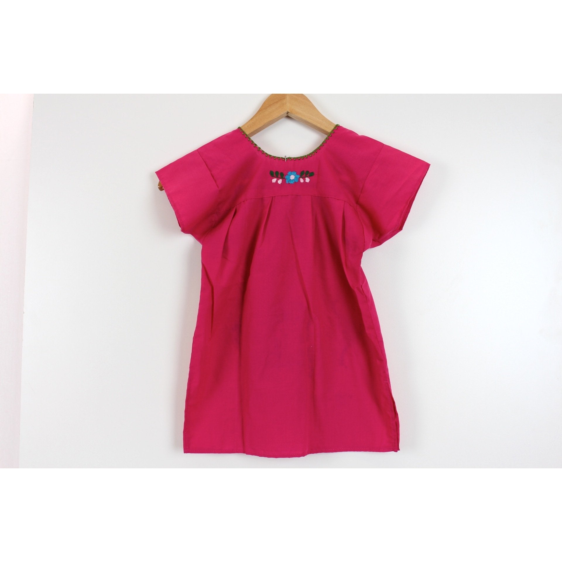 Kids: Mexican Bohemian Dress Pink - Colours of Mexico