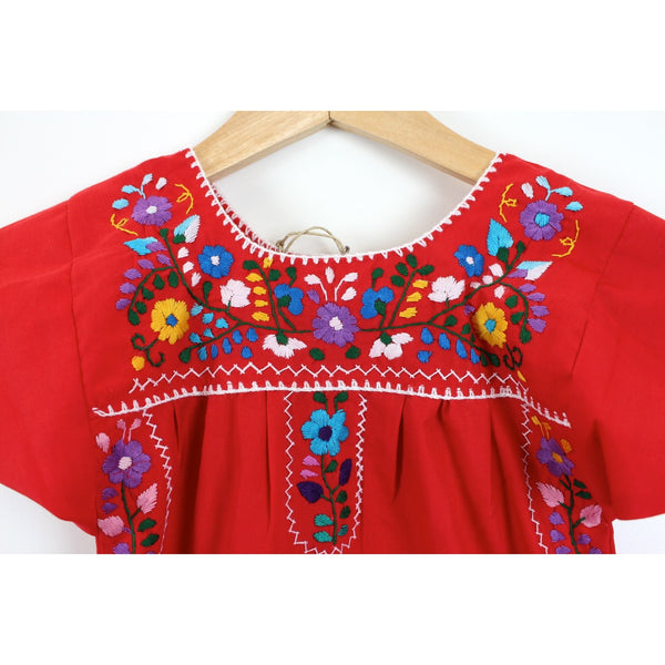 Kids: Mexican Bohemian Dress Red - Colours of Mexico