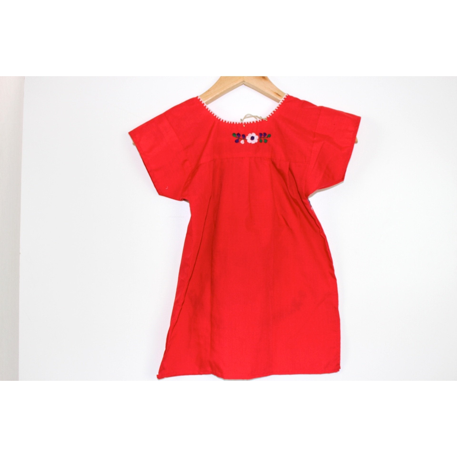 Kids: Mexican Bohemian Dress Red - Colours of Mexico