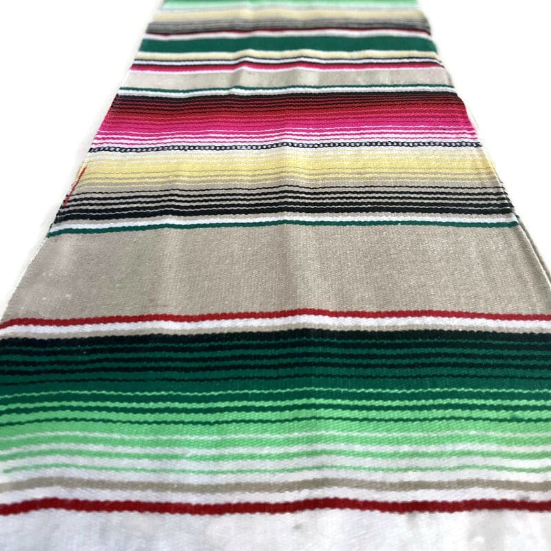 Light Brown Mexican Sarape Blanket - sarape
