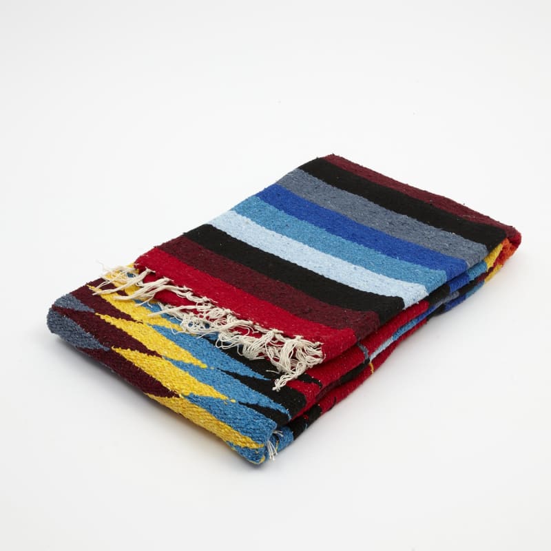 Mexican Floor Rug Aztec design Multicoloured: Red - Floor 