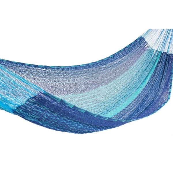 Mexican Hammock Traditional Cotton 2 Tone Blue-Mexican Hammock-camping-Hammock Heaven