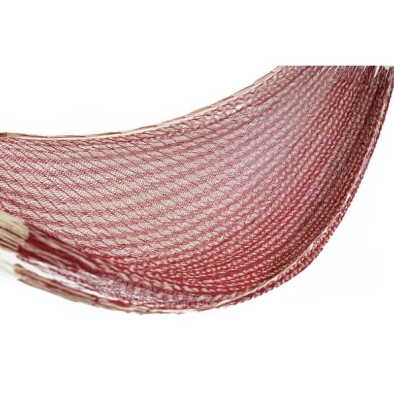 Mexican Hammock Traditional Cotton Maroon & White - King - 