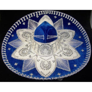 Mexican Mariachi Hat Sombrero Blue & Silver - Colours of Mexico