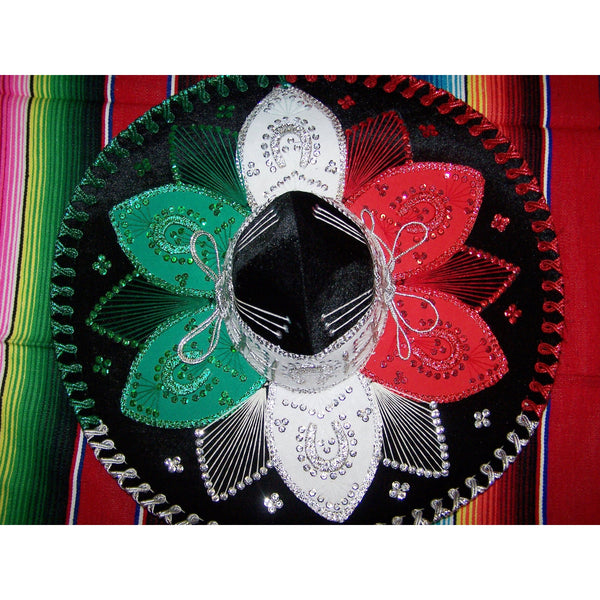 Mexican Mariachi Hat Sombrero with the Mexico flag colours - Colours of Mexico
