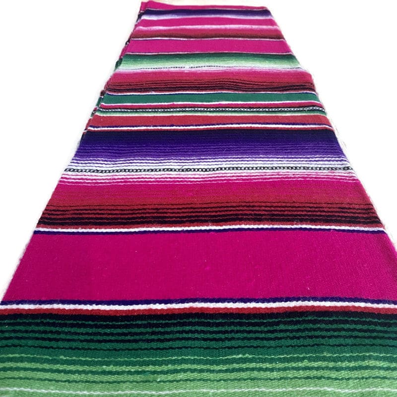 Mexican Pink Mexican Sarape Blanket - sarape