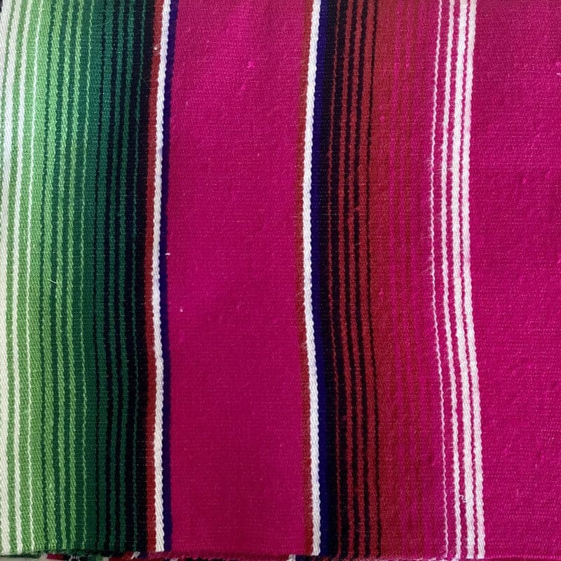 Mexican Pink Mexican Sarape Blanket - sarape